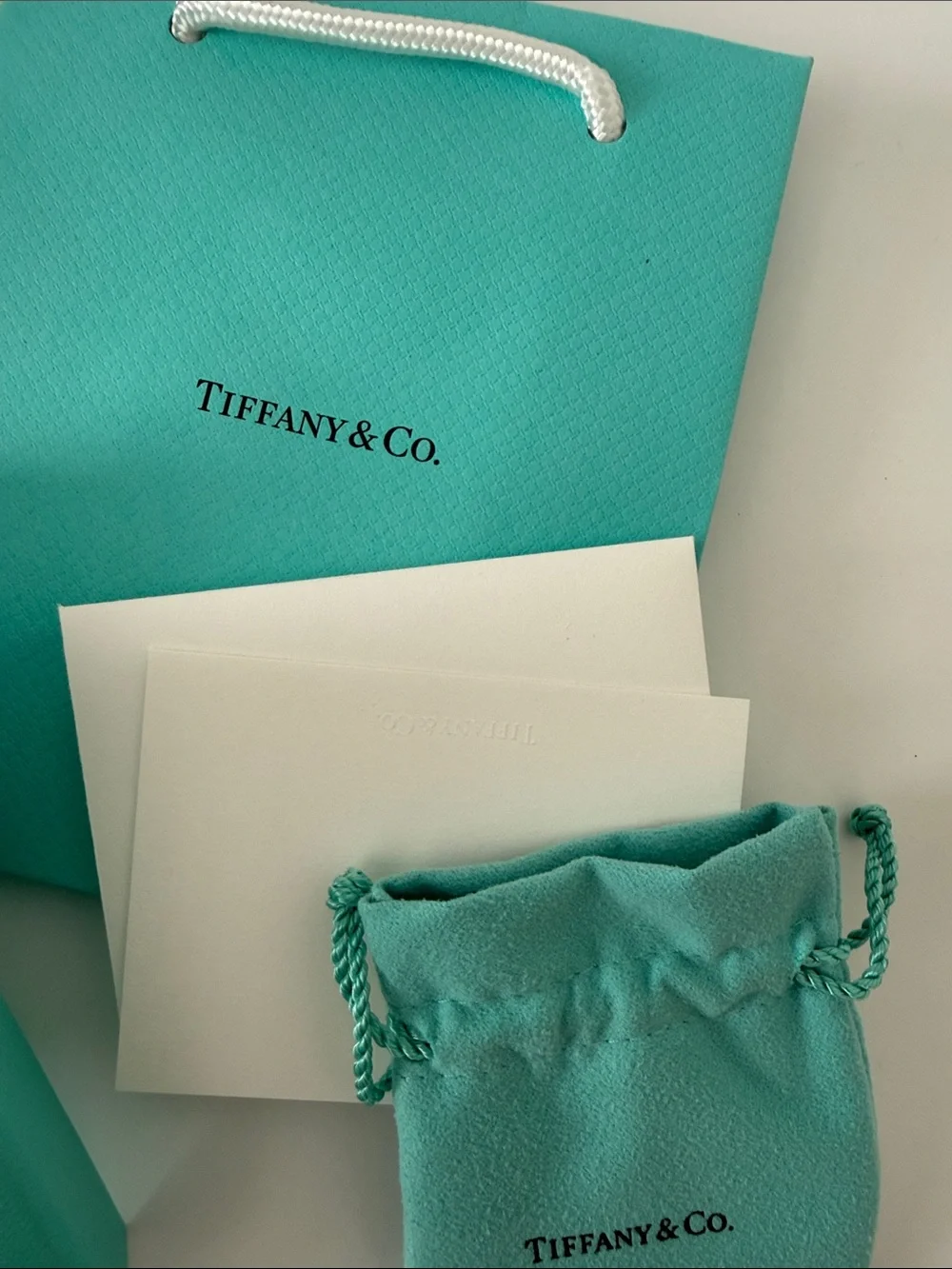 Tiffany & Co Gift Bag & Box Set with Card